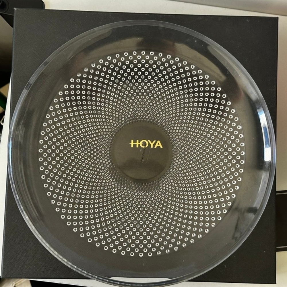 HOYA Crystal Japan Lead Crystal Radial Dot Decorative Plate Centerpiece 12 inch